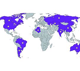 Die größten Länder der Erde
